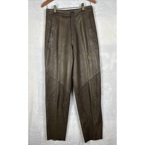 VTG Maglia Fine Leathers Womens 10 High Rise Pants USA Made 90s Tapered Leg Chic